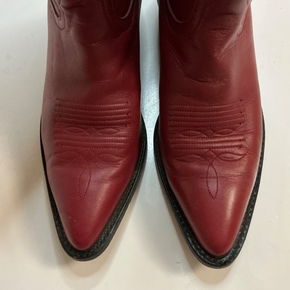 Tony Lama women’s red leather western boots size 6 - Picture 3 of 9